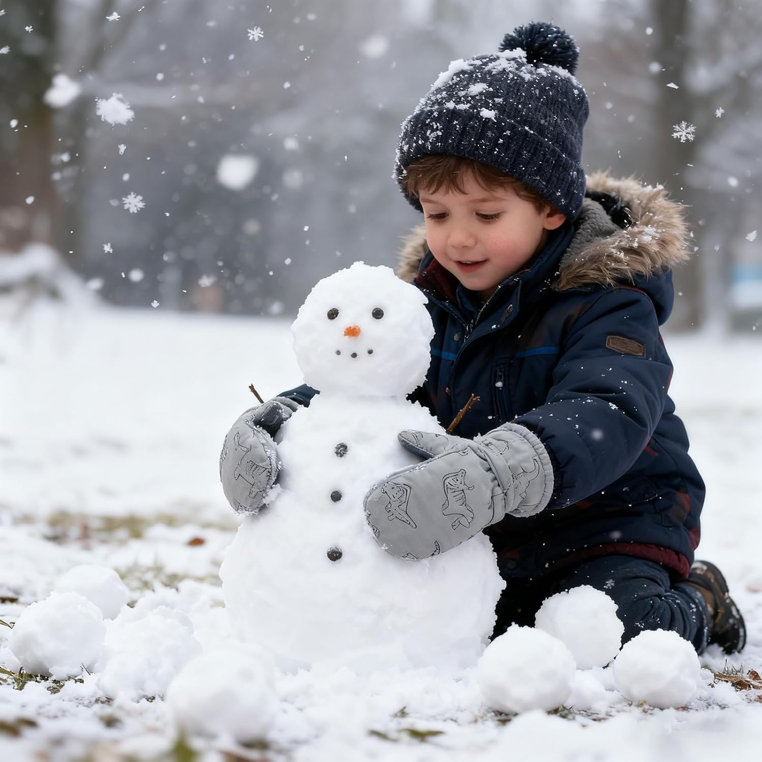 Toddler Kids Winter Mittens Baby Warm Fleece Lined Gloves Waterproof Snow Ski Gloves for Boys Girls (for 2-4 Years) - Image 6