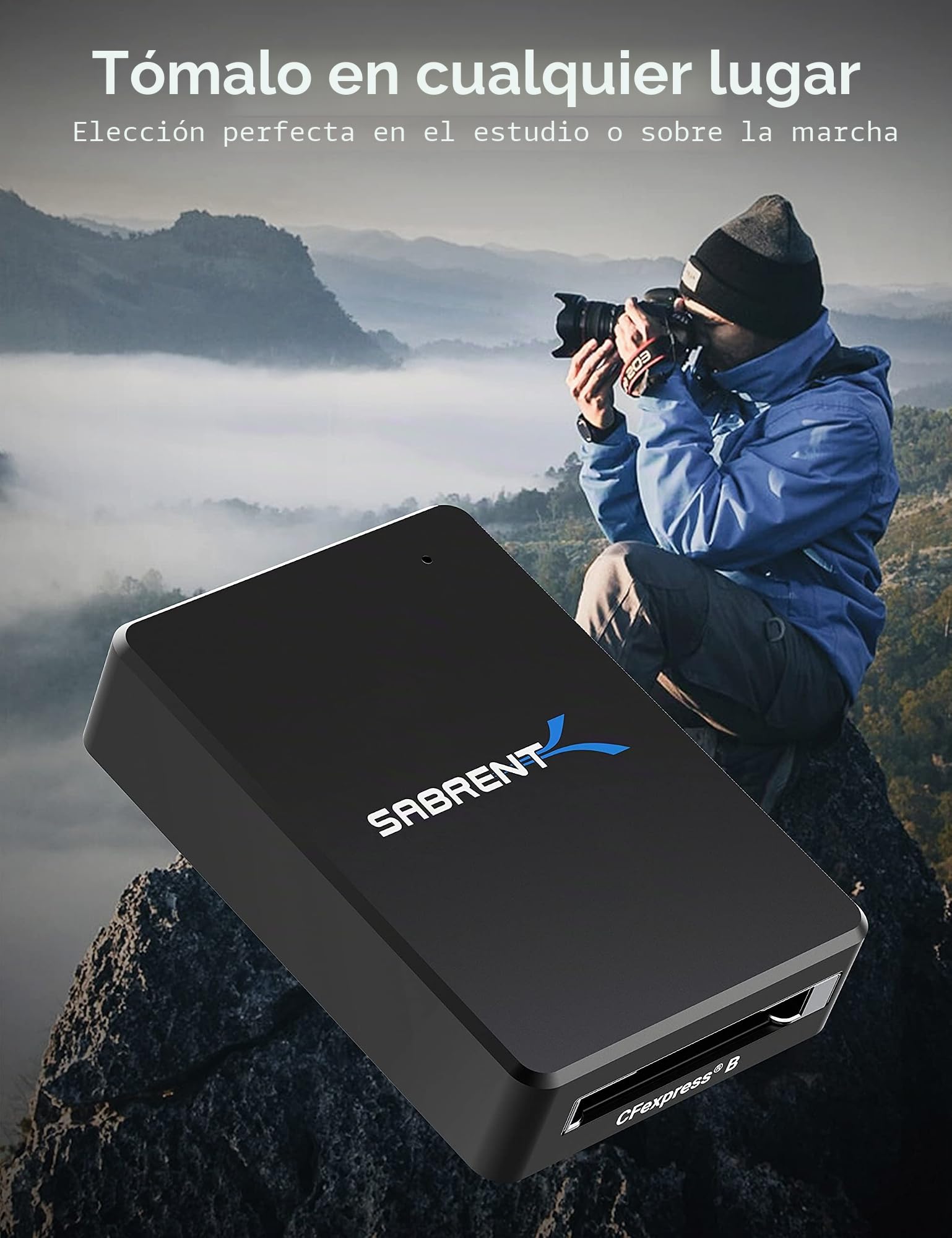SABRENT Lector de Tarjetas CFexpress Tipo B| USB 3.2 Gen 2 | 10Gbps [CR-CFER]
