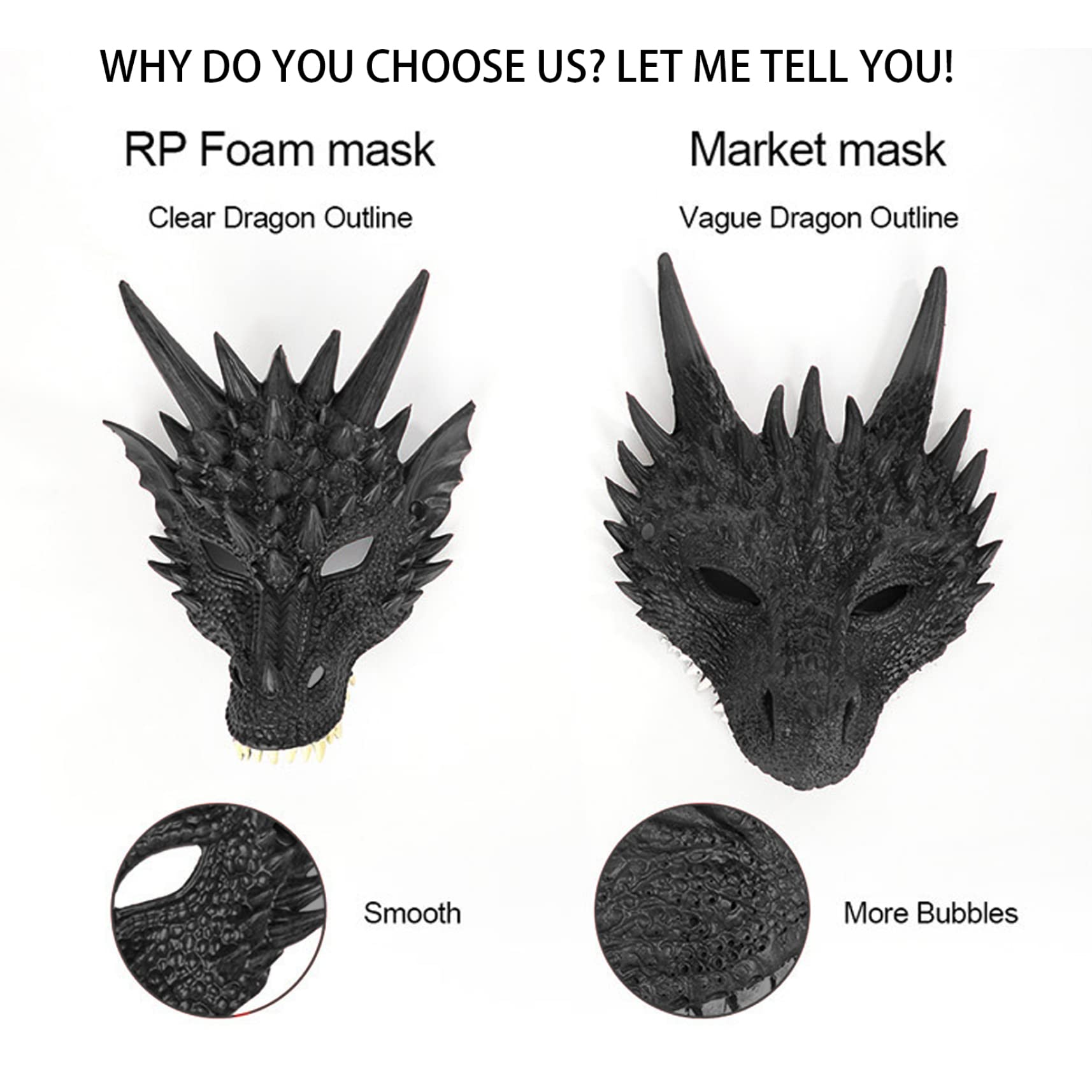 Juego de dragón de Halloween para niños, 3 uds., cubiertas para la cara, disfraz de Cosplay, accesorios para fotos, rojo...