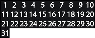 Calendar Date Magnets – Black, 0.5” x 0.5” – DCM Solutions – Magnetic Labels for Whiteboards & Magnetic Surfaces – Reusable & Durable Month Date Tiles