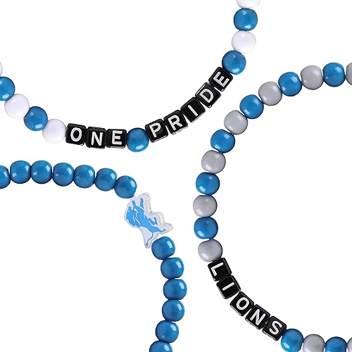 Vista 30 de FOCO NFL unisex-adult NFL Team Logo Officially Licensed 3-Pack Beaded Friendship Bracelets