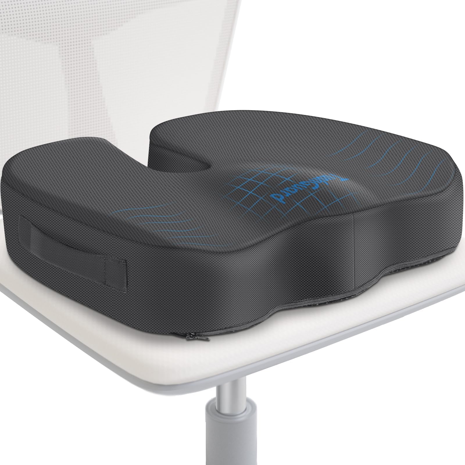 TushGuard Cojín de asiento para silla de oficina, espuma viscoelástica, antideslizante, cojín para respaldo de silla de escritorio, coxis, ciática, alivio del dolor de coxis, almohada para silla de