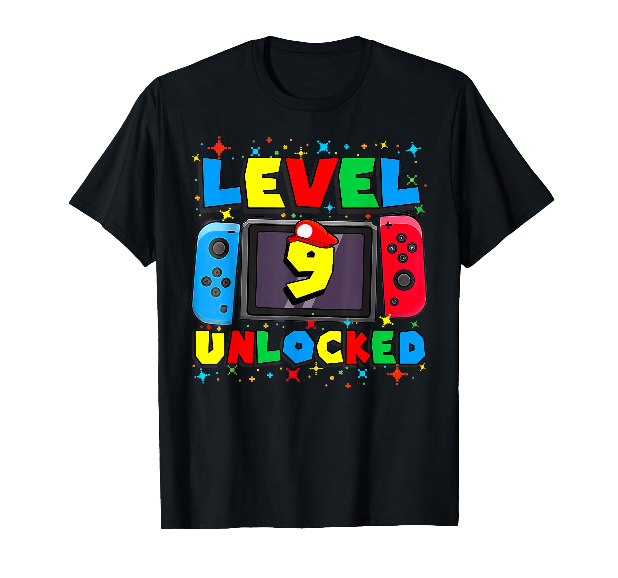 Level 9 Unlocked Gamer 9th Birthday Gift Video Game Boys T-Shirt