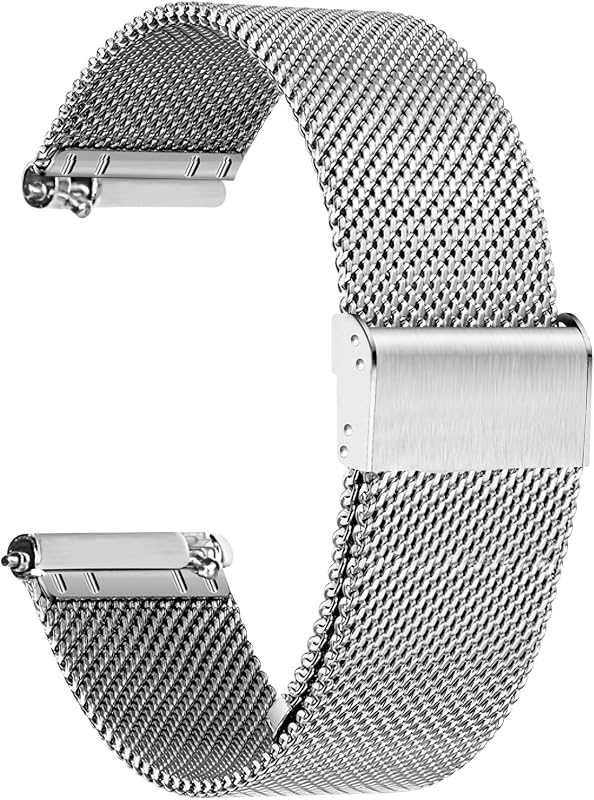Mesh Watch Band Metal - Black Quick Release Watch Bands for Men Women - Stainless Steel Smart Watches Strap Bracelet Replacement - 10mm 12mm 14mm 16mm 18mm 20mm 22mm