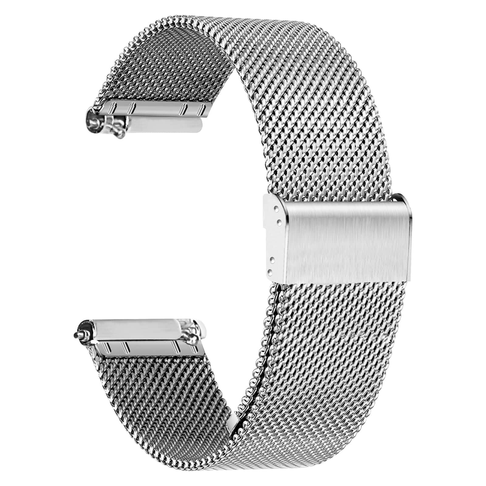 TStrap Mesh Watch Band Metal - Black Quick Release Watch Bands for Men Women - Stainless Steel Smart Watches Strap Bracelet Replacement - 10mm 12mm 14mm 16mm 18mm 20mm 22mm