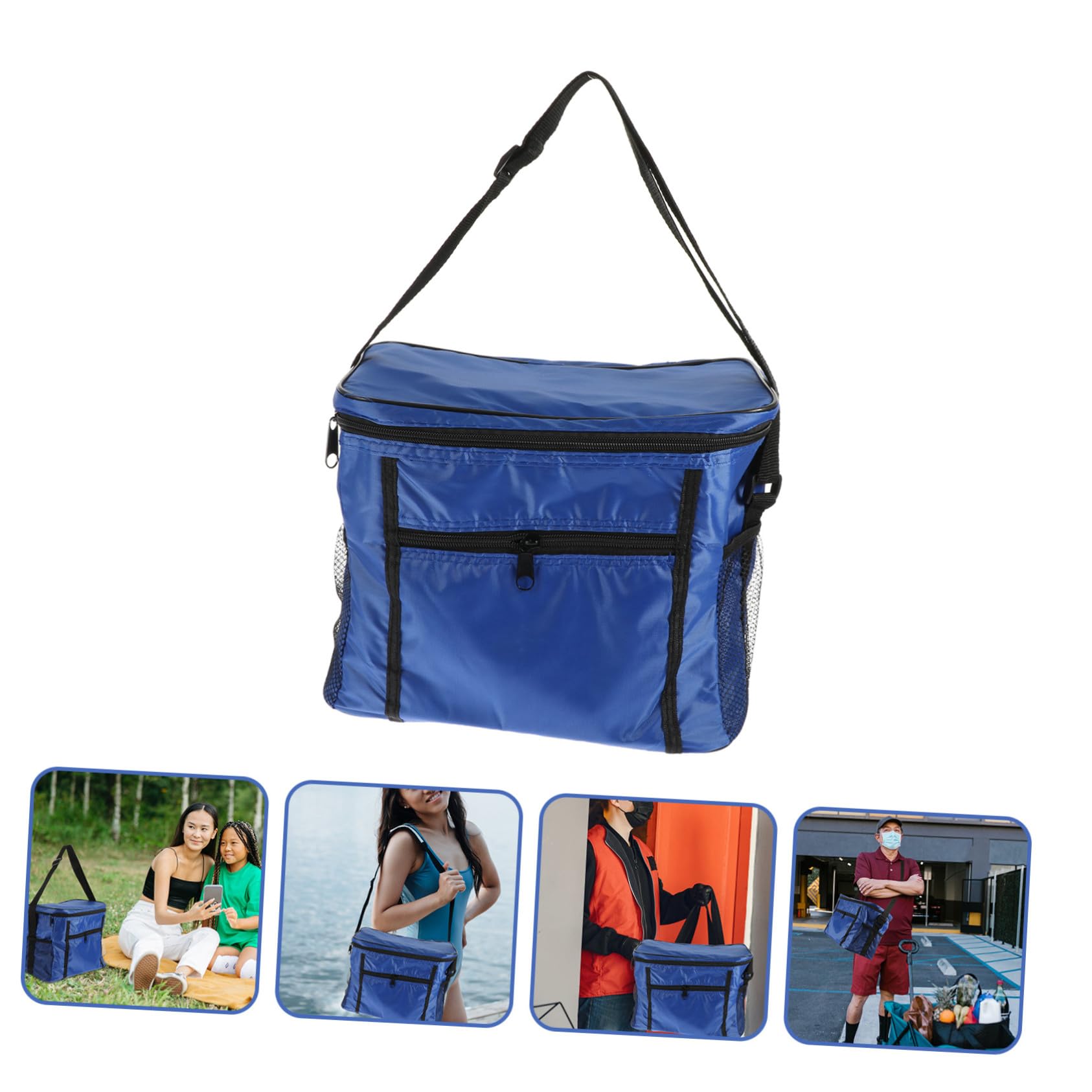Alipis Bolsa para Fiambrera de Tela Oxford Azul Aislante para Alimentos | Mantiene Frescos y Calientes los Alimentos, para Parque de Atracciones y Clases Escuela