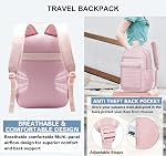 KEOFID Anti-Thief Sac à dos de voyage pour hommes et femmes, Sac à Dos pour femmes, sac à dos mode, sac casual pour le collège (rose pâle)