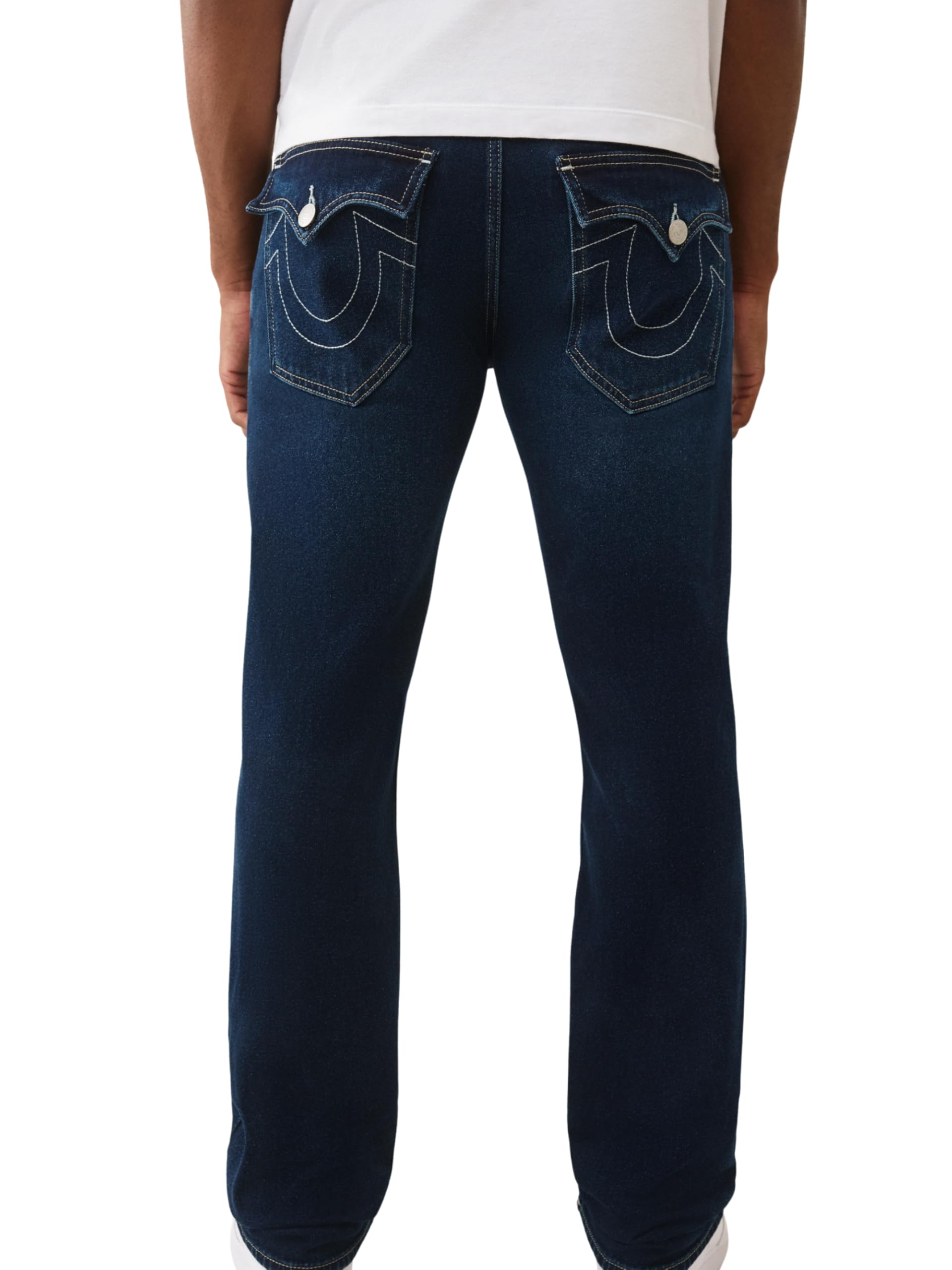 True Religion Herren Ricky Single Needle Flap Straight Jeans