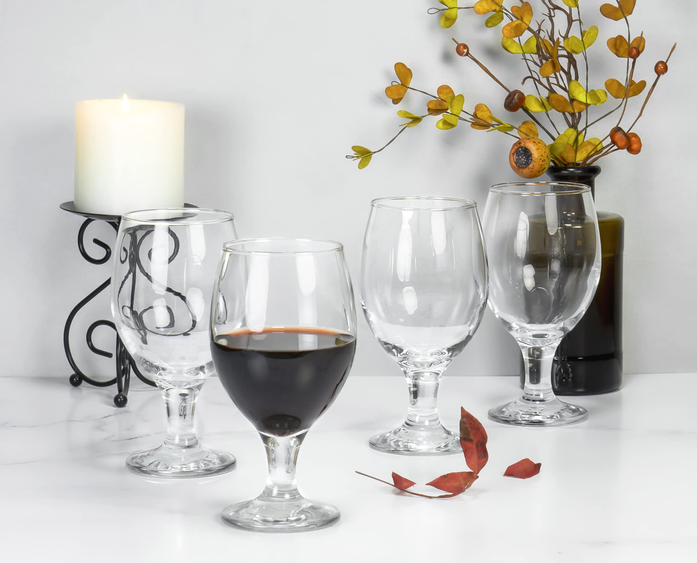 Belluno – Copas Transparentes para agua, zumo, bebidas alcohólicas – Copas de vino ( – 13,5 Oz (Juego de 4)