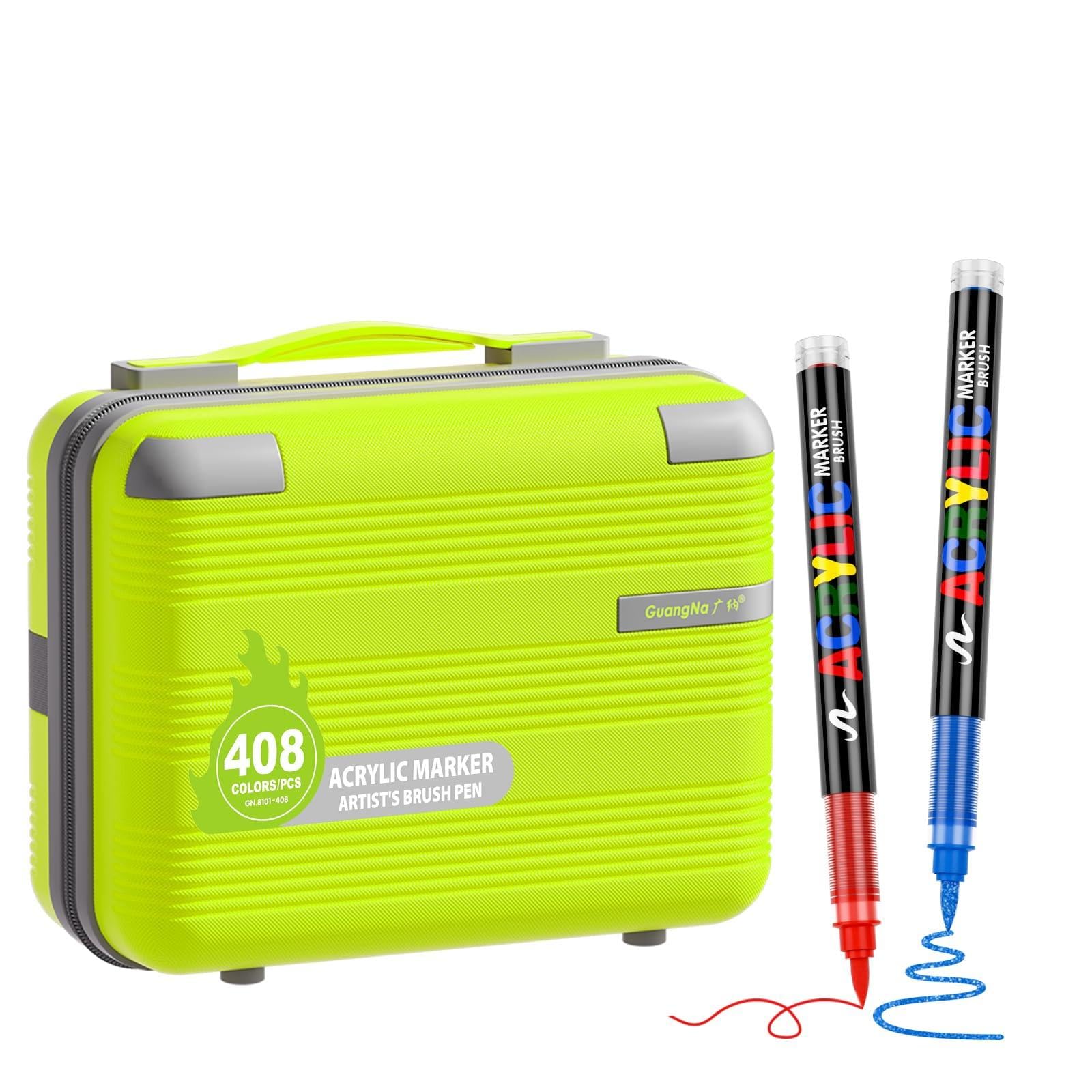 Sanyetral 408 Couleurs Feutre Acrylique, Marqueur Acryliques Pointe 1-5mm