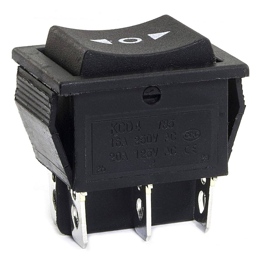 Amazon.com: RuiLing 5pcs KCD4 Square Rocker Switch 6Pin ON