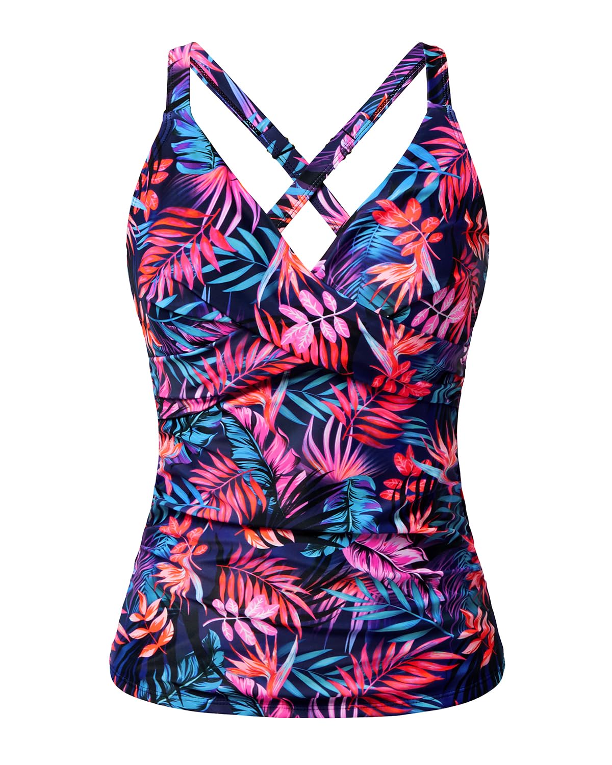 Women Underwire Tankini Top Only - Twist Front V Neck Bathing Suit Swim Top Tummy Control Cross Swimsuit 2026 - Review, Price and Buying Guide