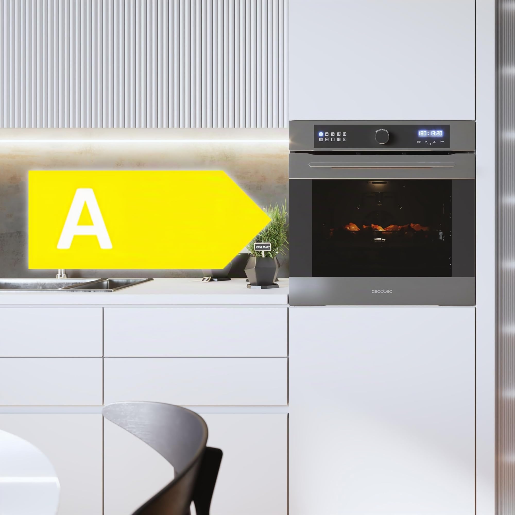 Cecotec Bolero Hexa Einbaubackofen Multifunktion 60cm 3400W 72L Inox AF316000