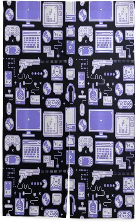 Amazon のれん 暖簾 コンプラ ゲーム 風水 置物 年中使用 暖簾 遮光 洗面所 のれん オンライン通販