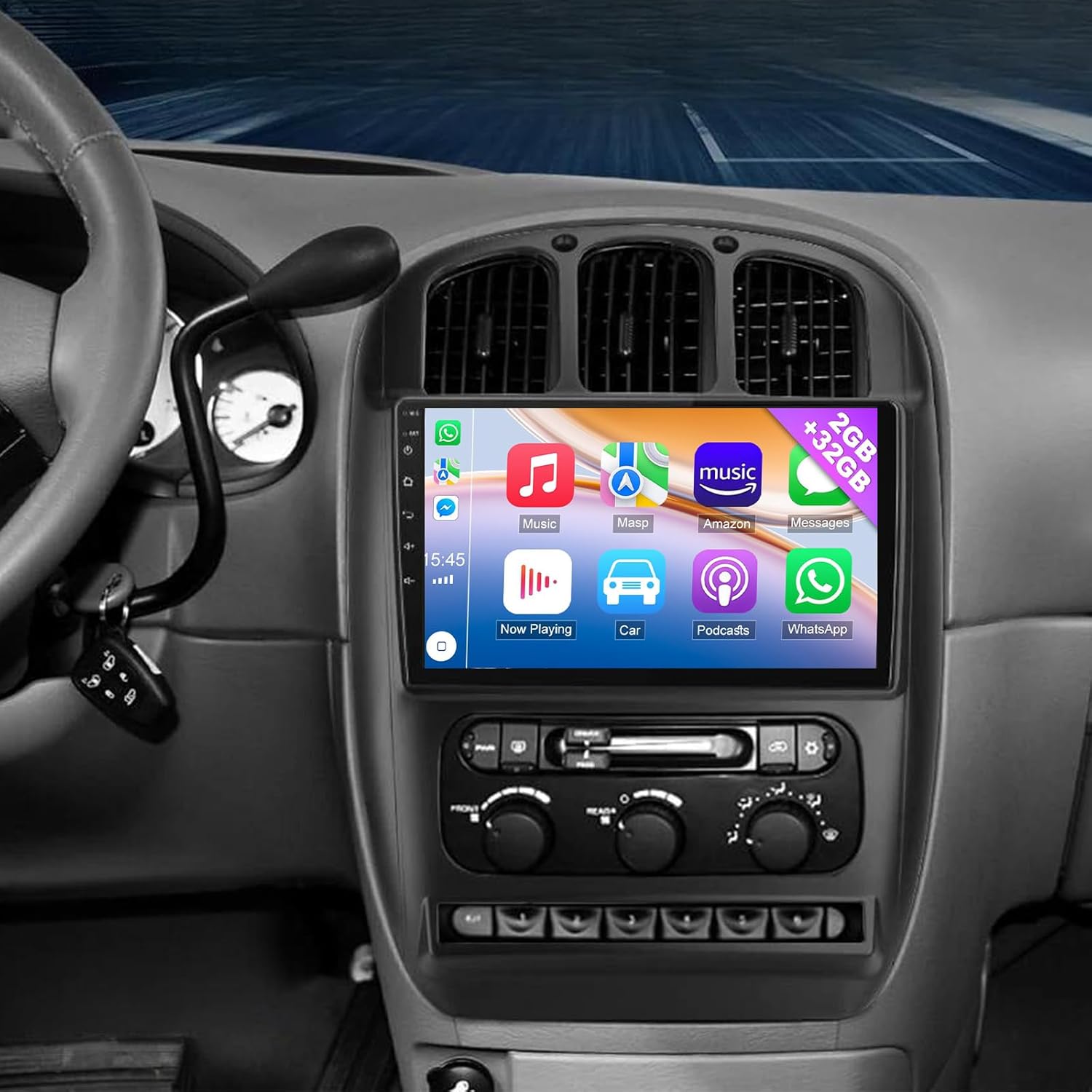 EWLSAC Android 13.0 10" Double DIN Car Stereo with GPS and Wireless CarPlay/Android Auto