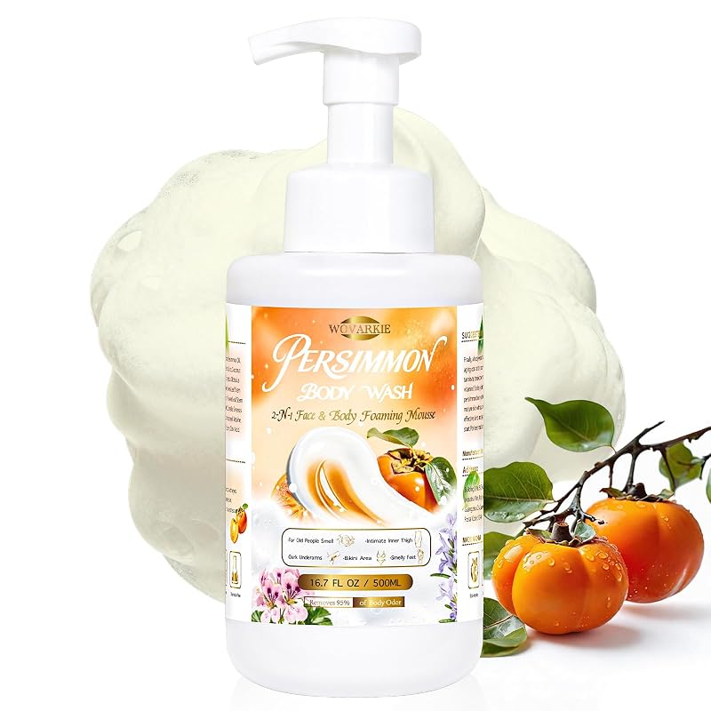 Wovarkie Sabonete Líquido Corporal de Caqui em Mousse, 500 g