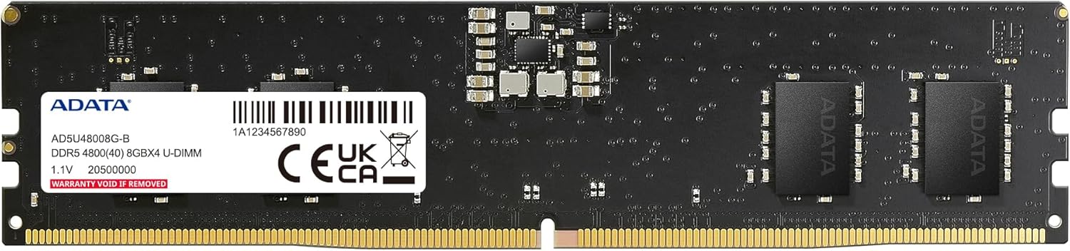 ADATA Premier DDR5 4800MHz 16GB UDIMM Memory RAM Module Single (AD5U480016G-S)