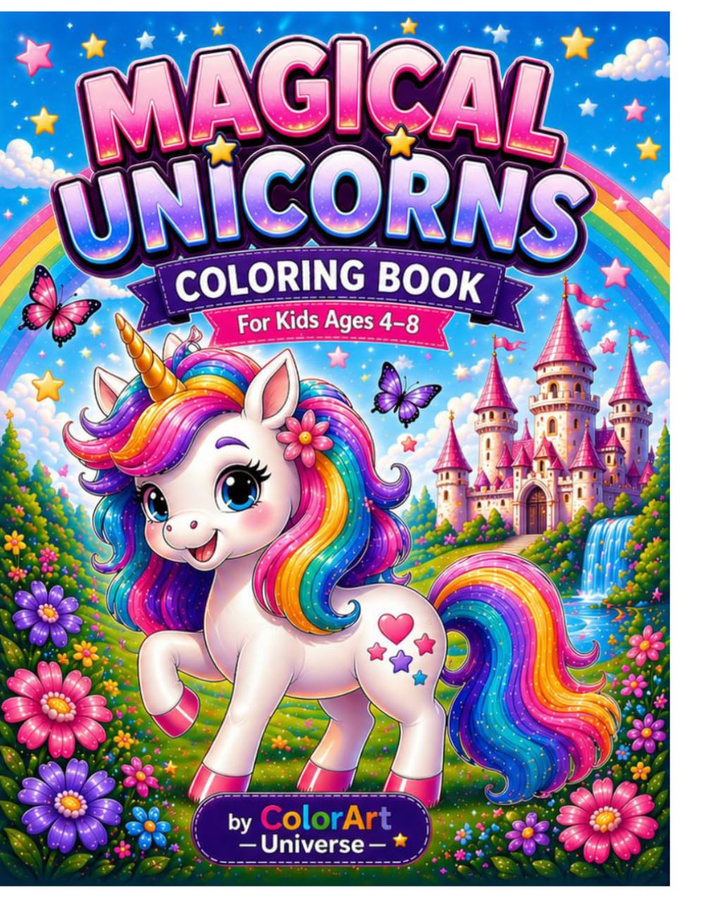 Magical Unicorns: Coloring Book