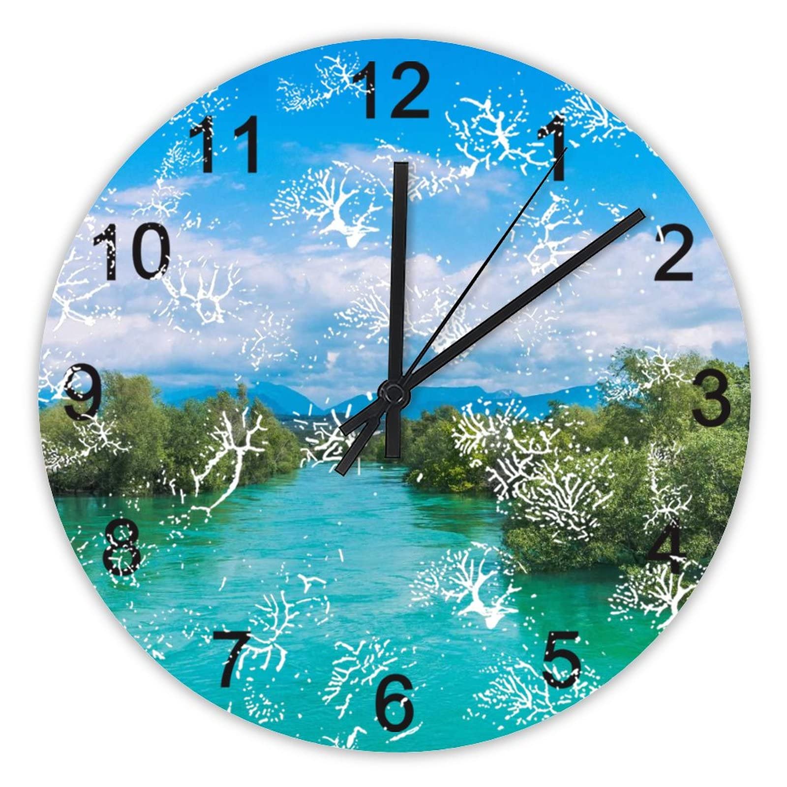 Horloge murale pour cuisine et bureau grand format style Turquie rétro