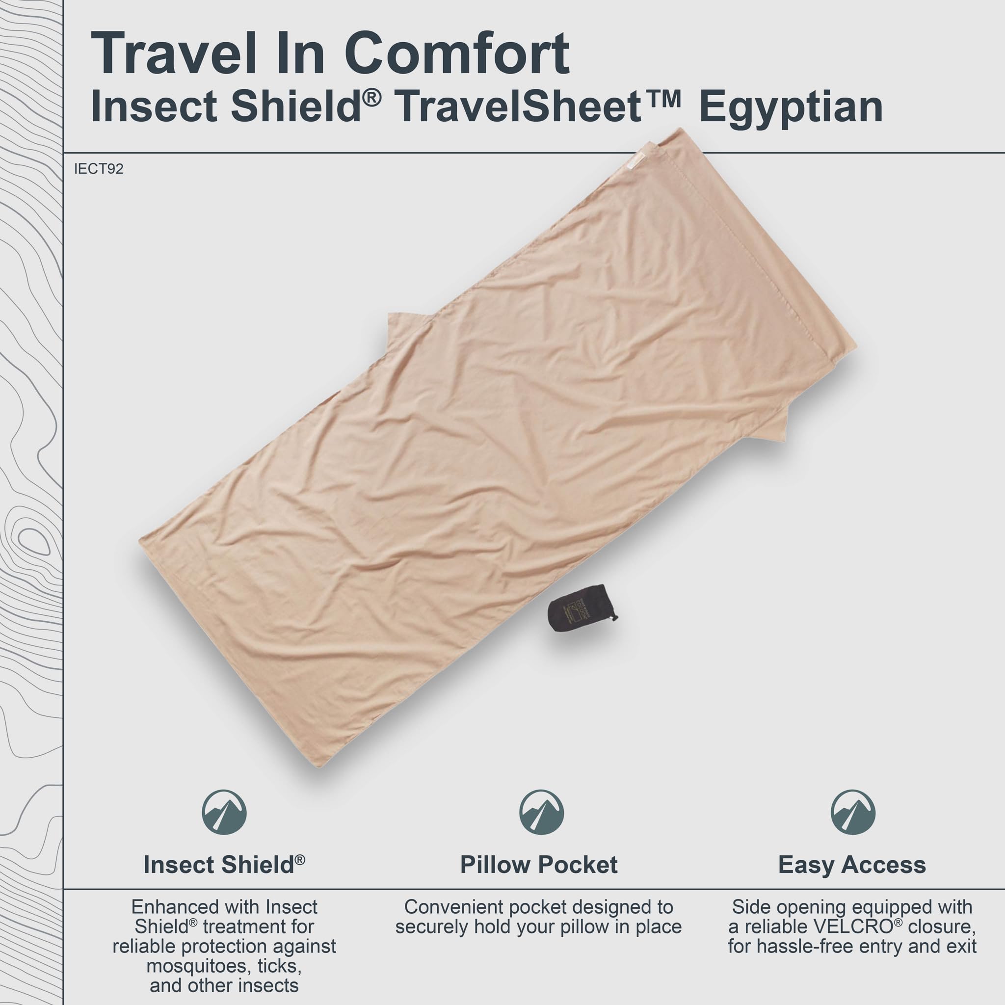 Cocoon TravelSheet Insect Shield Egyptian Cotton