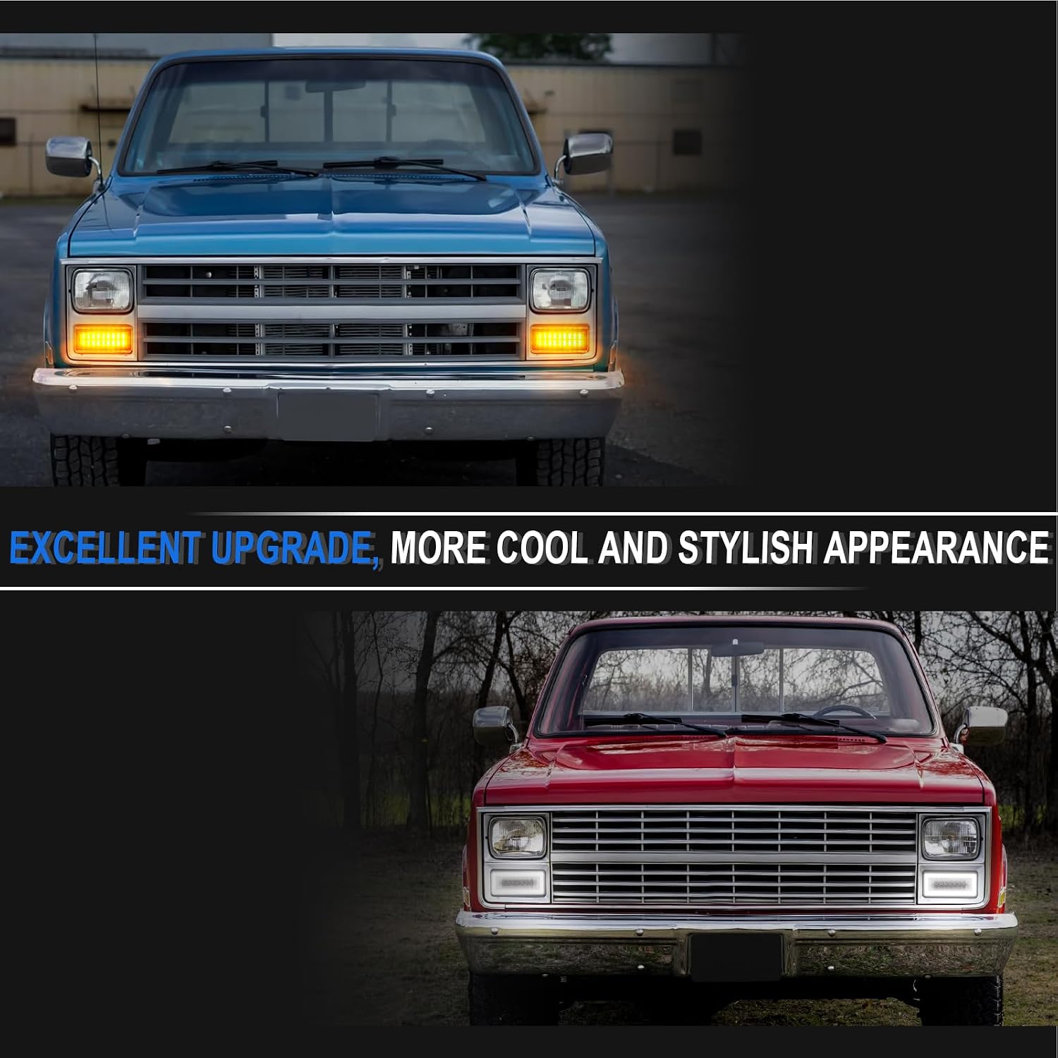 LED Turn Signal DRL Lights for 1983-1991 C/K Blazer Jimmy Suburban Truck