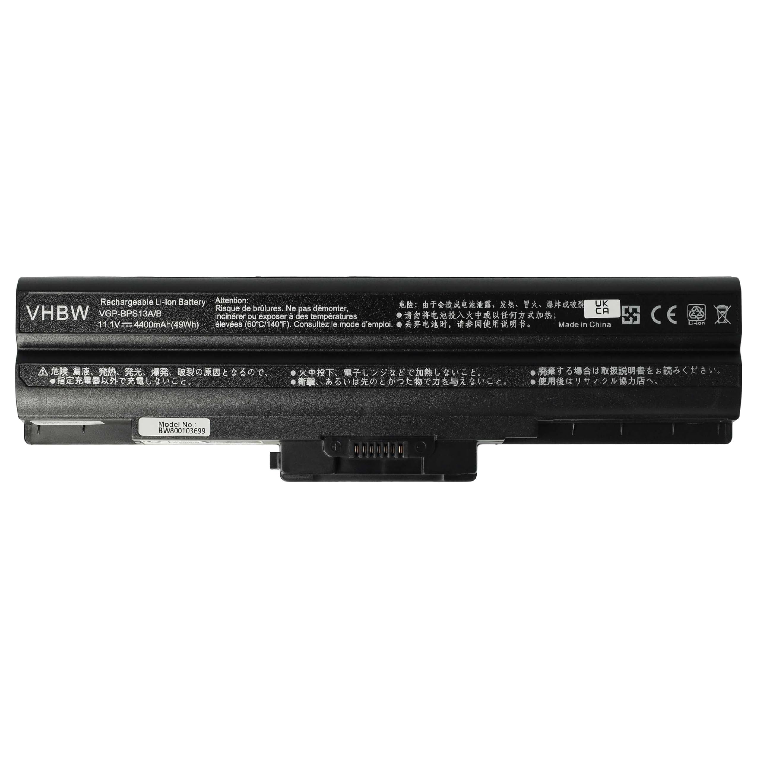 vhbw Bateria kompatybilna z Sony Vaio VPCCW26FH/P, VPCCW26FH/R, VPCCW26FH/W Notebook (4400 mAh, 11,1 V, Li-Ion) - Chip informacyjny