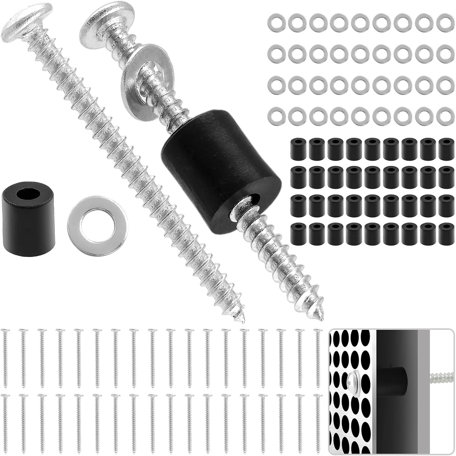 HARSKIYER 36pcs Pegboard Mounting Kit, Pegboard Kit Screw