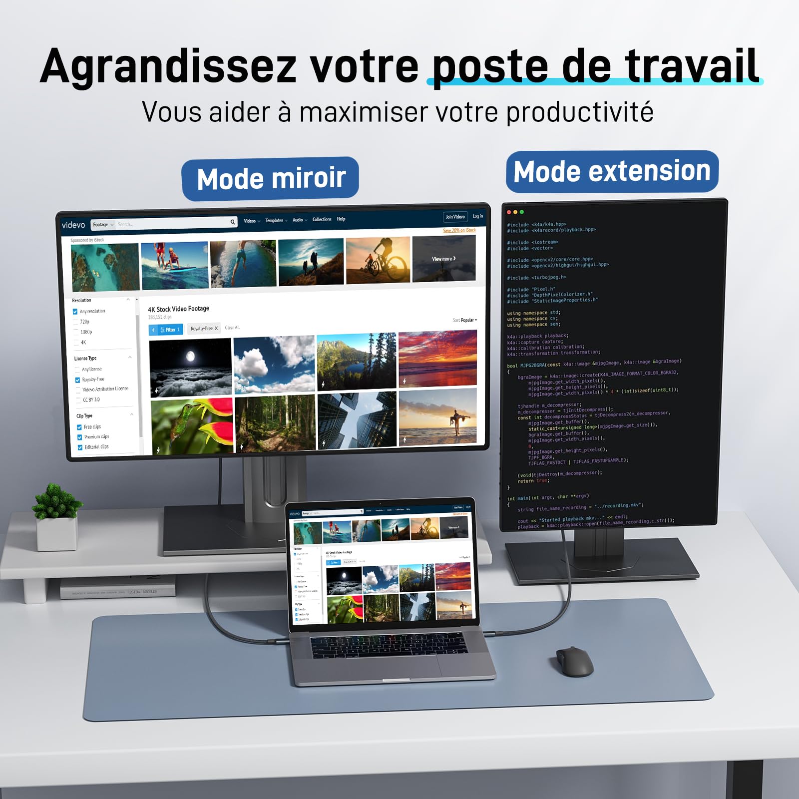 Acer Câble USB C vers HDMI 4K@60Hz, Cable Thunderbolt 4 3 Type C HDMI 2.0 Compatible avec iPhone 16 Plus Pro Max 15 MacBook Pro Air Surface Pro 10 iPad Pro Air Galaxy S24 Ultra 2M