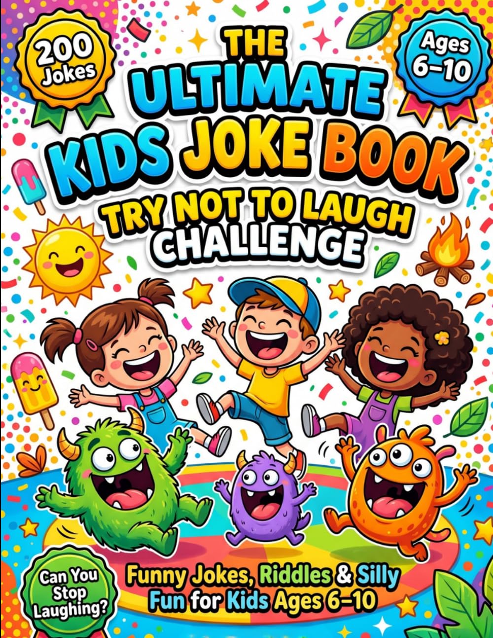 The Ultimate Kids Joke Book: Try Not to Laugh Challenge: Funny Jokes, Riddles & Silly Fun for Kids Ages 6–10