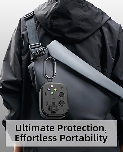 Vista 7 de TiMOVO Funda para AirPods Pro 3 (2025) con clip de bloqueo seguro, cubierta protectora a prueba de golpes de concha dura con diseño de consola