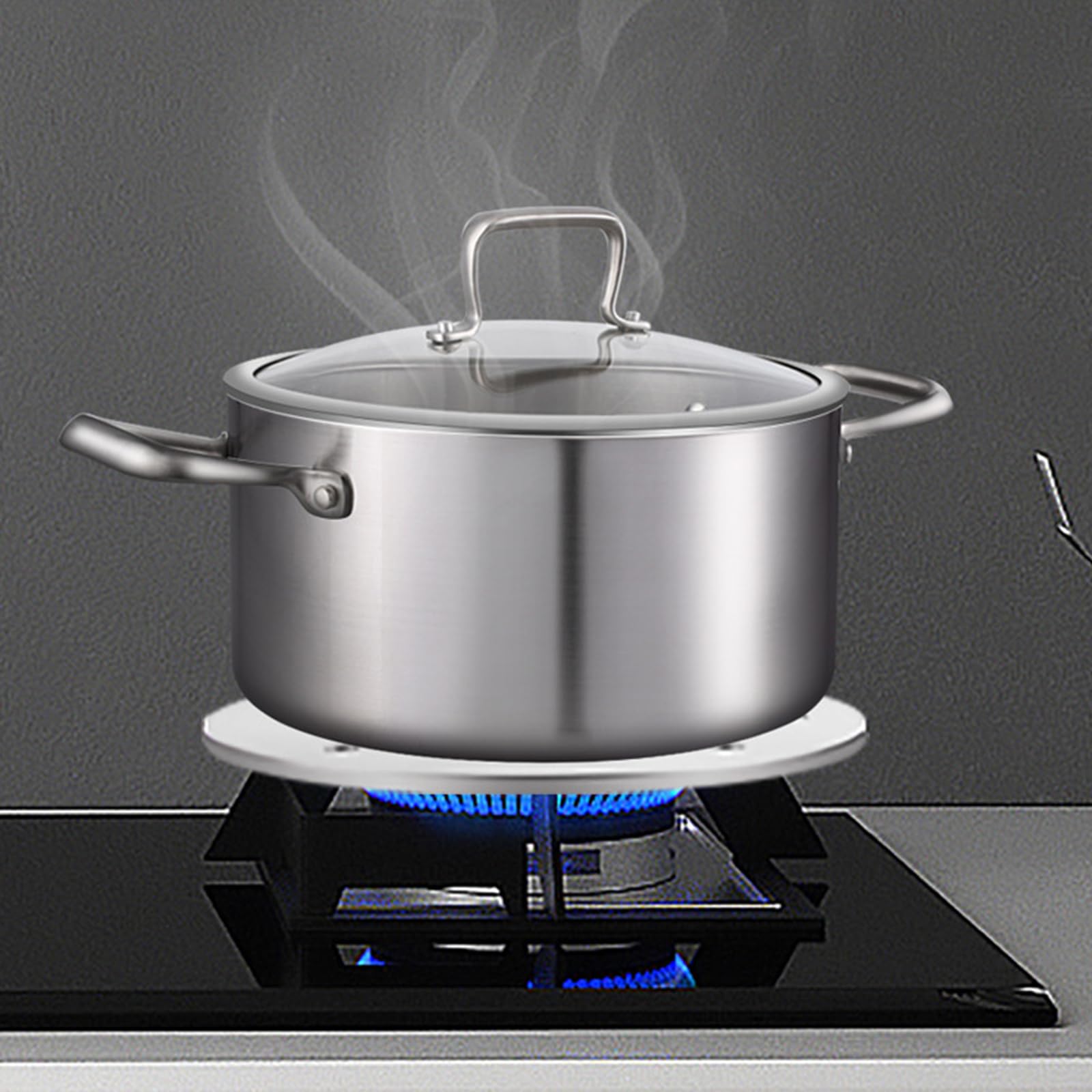 Difusor de calor para cocina de gas, adaptador de inducción, placa de inducción, difusor de calor cocina eléctrica, tamaño 200 x 200 x 3,4 mm/240 x 240 x 3,4 mm, placa de atenuación con mango
