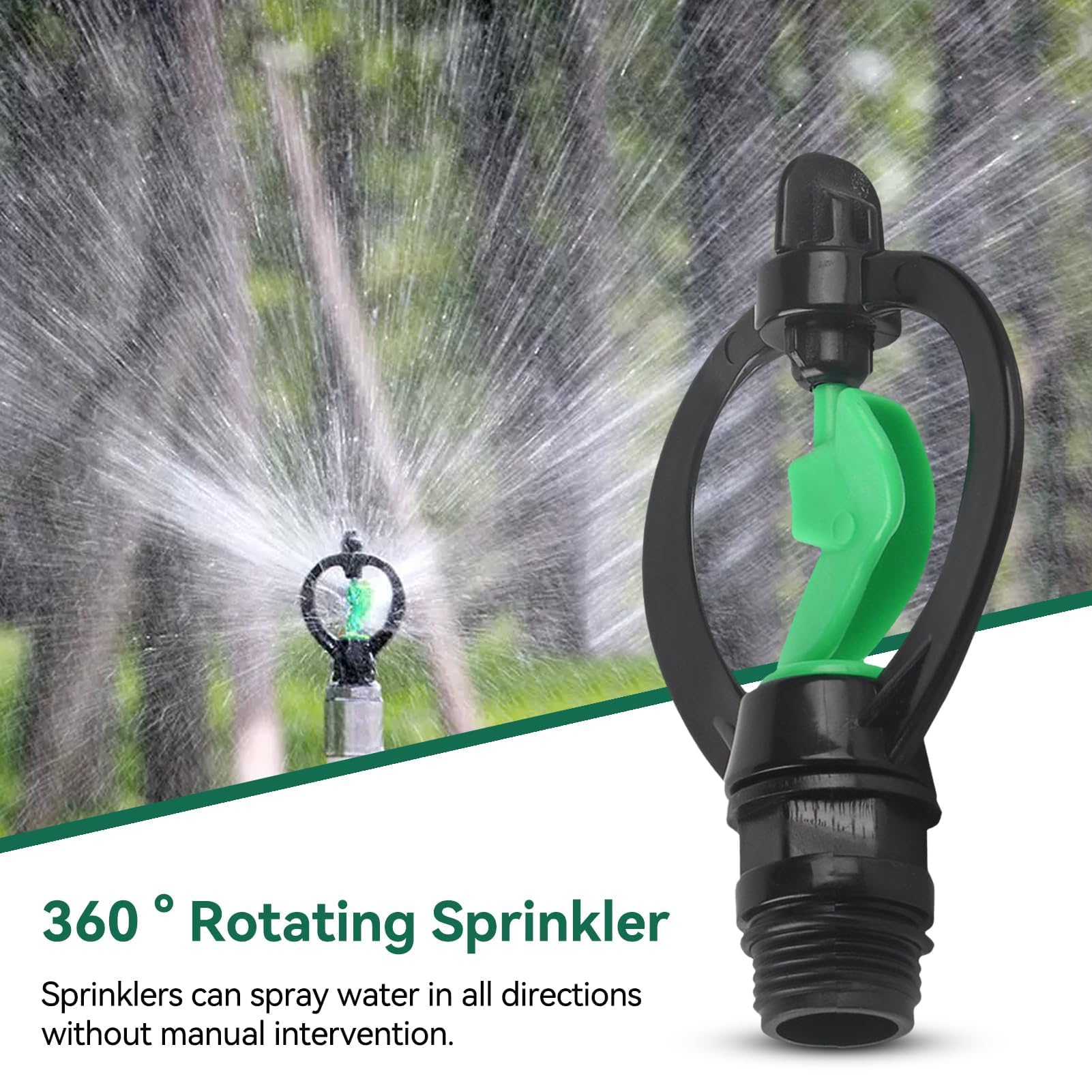 HERCHR 10pcs 360-degree Rotating Sprinkler, Atomizing Micro Nozzle with Butterfly Rotating Sprinkler for Garden Agricultural Irrigation