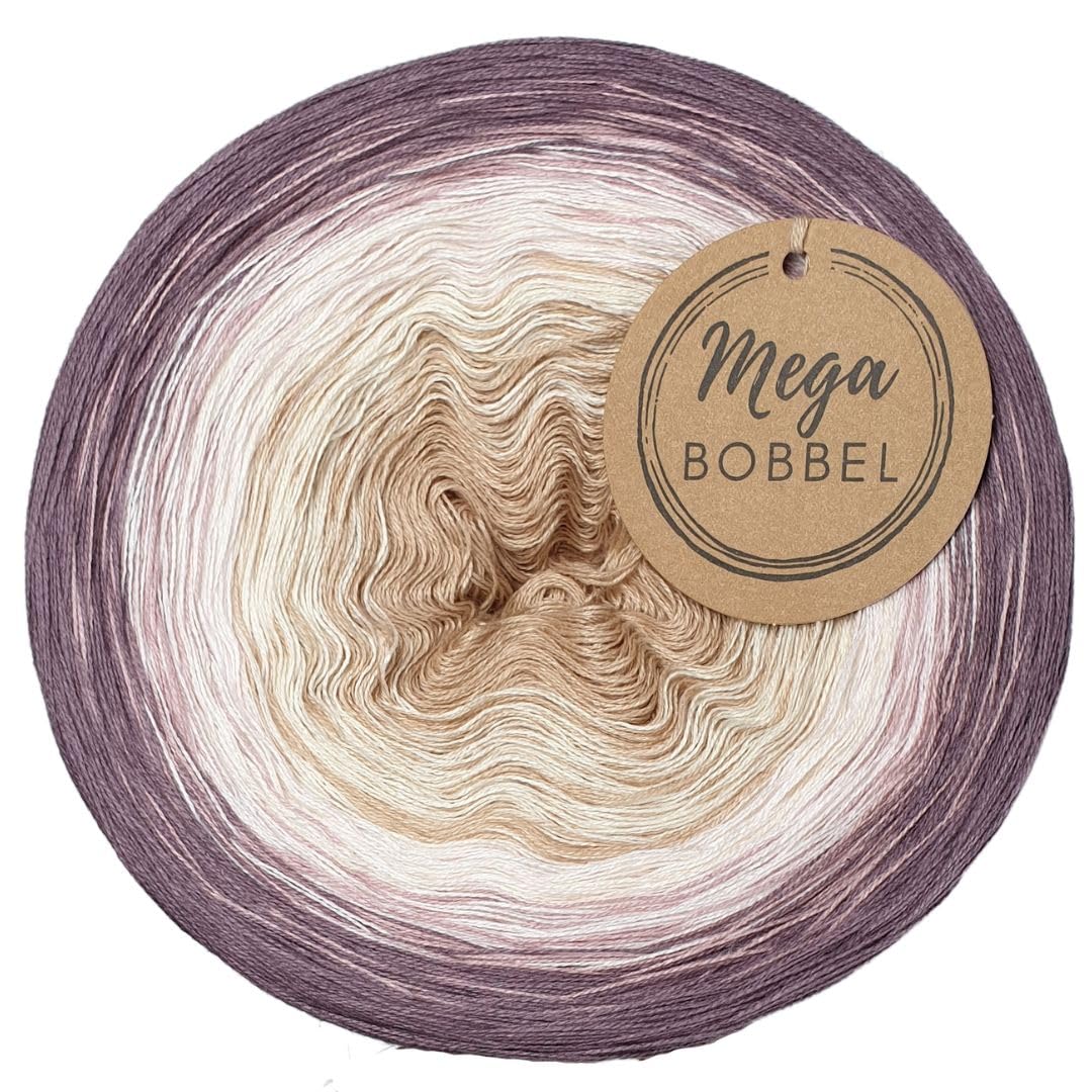 MegaBobbel*Märchentraum*A361* (Außenfarbe: Violett) Farbverlaufsgarn - Lace Garn Bobbel Wolle zum Häkeln & Stricken (4 fädig, 3750m)