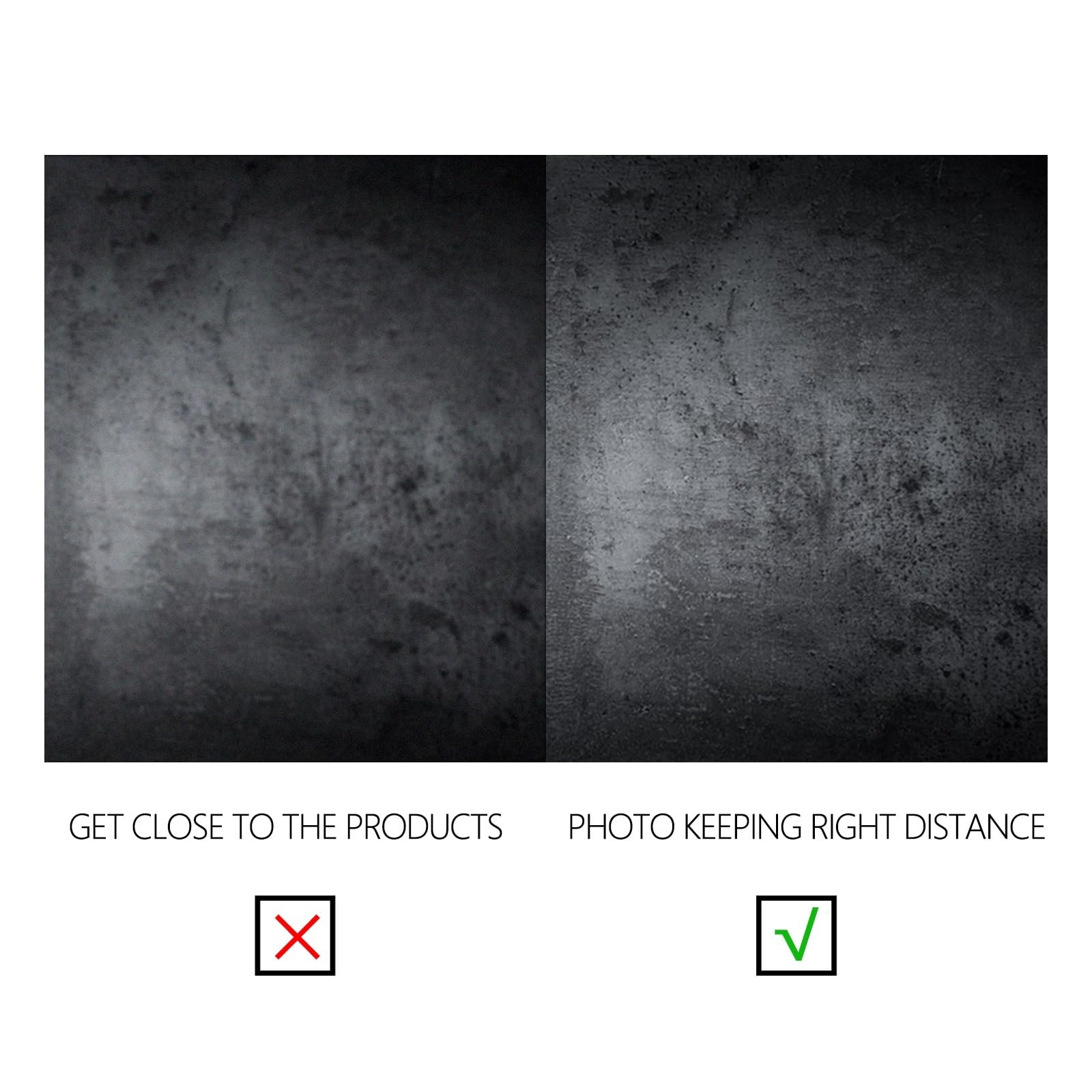 YongFoto 3x2,5m Vinyle Toile de Fond Surface de béton Noir Mur Texture marbre foncé Fond Décors Studio Photo Banner Enfant Video Fete Photobooth Photographie Props
