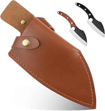1 Pack PU Leather Chef Knife Sheath, Cleaver Knife Sheath for Cleaver, Japanese Chef Kitchen Knives Protector, Suitable for Knives with Blade Lengths of 5.7in/14.5cm or Less