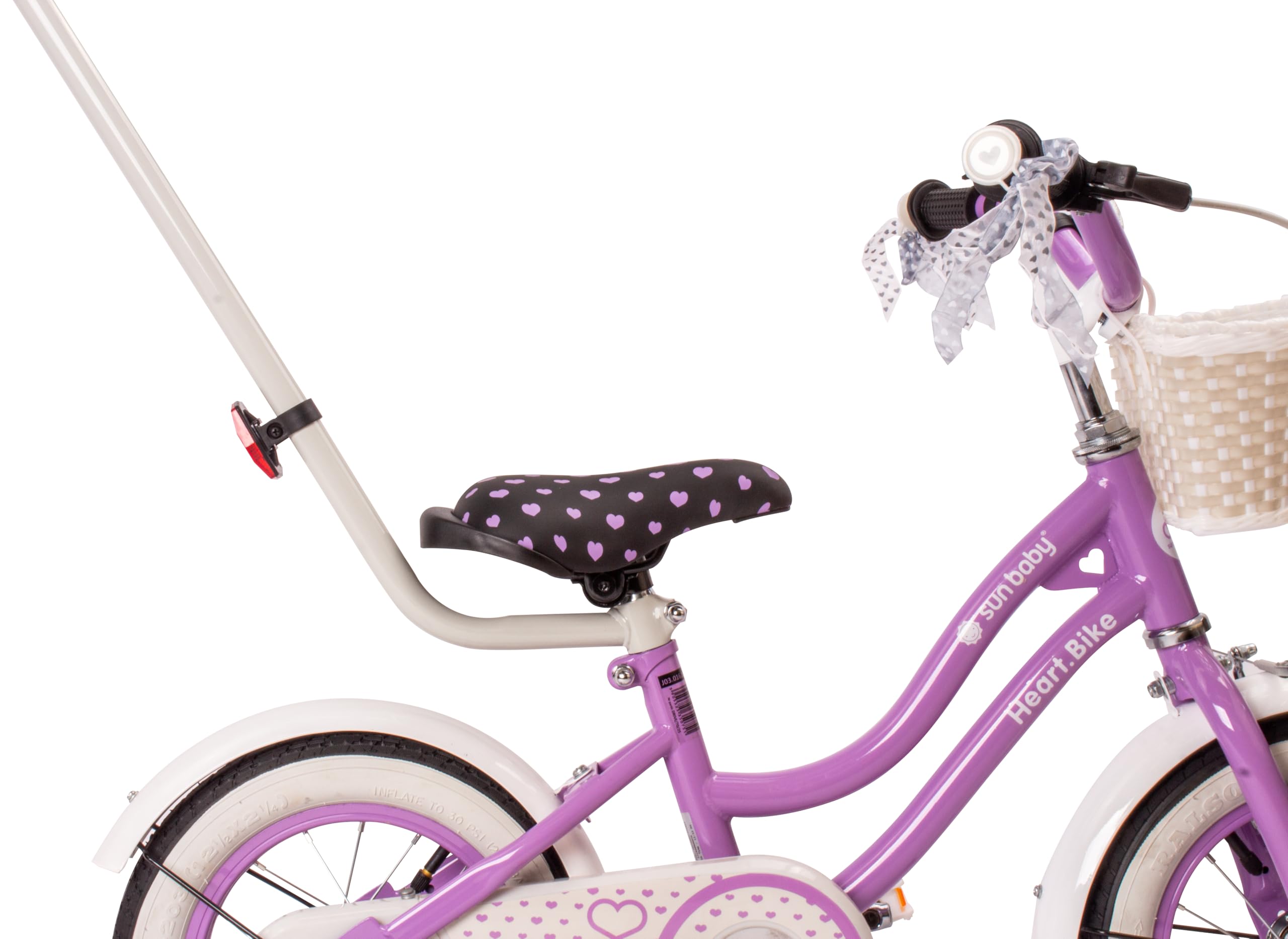 sun baby Bicicleta para niñas Heart Bike, tamaño de Rueda 12 14 16 Pulgadas, con Barra de Empuje Desmontable, Bicicleta Infantil para niñas de 2 a 6 años — view 6