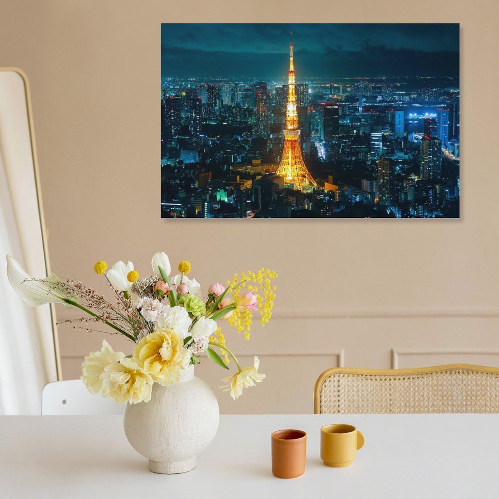 インテリア 東京 夜景 アートパネル Amazon.co.jp: 風景 インテリア 絵画 東京夜景 おしゃれアート