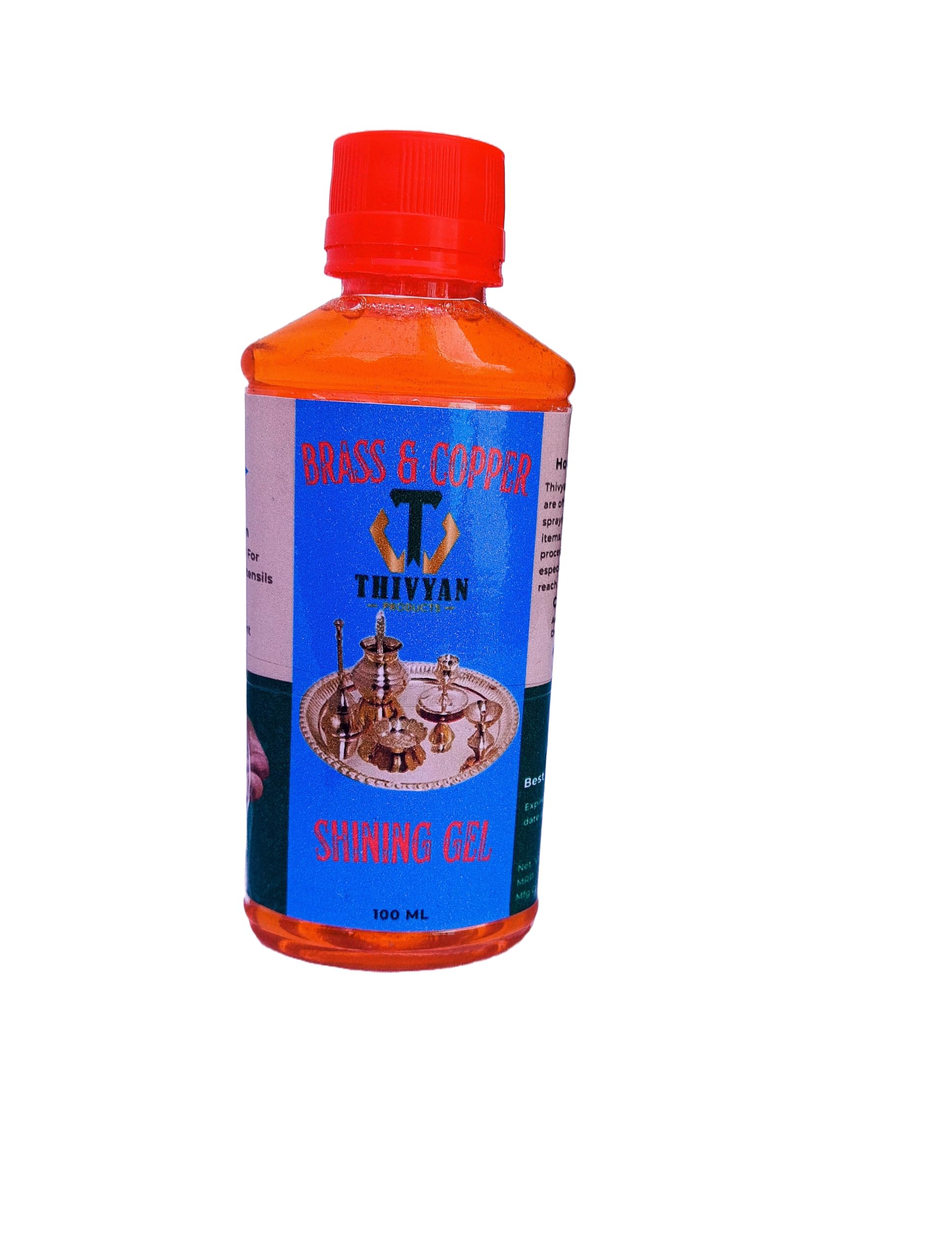 THIVYAN SHINING GEL LIQUID FOR COPPER, BRASS, ALUMINIUM, IRON, STEEL, SILVER, POOJA VESSEL STAIN REMOVER-100ML (B0DDCVF53H) Amazon Price History, Amazon Price Tracker