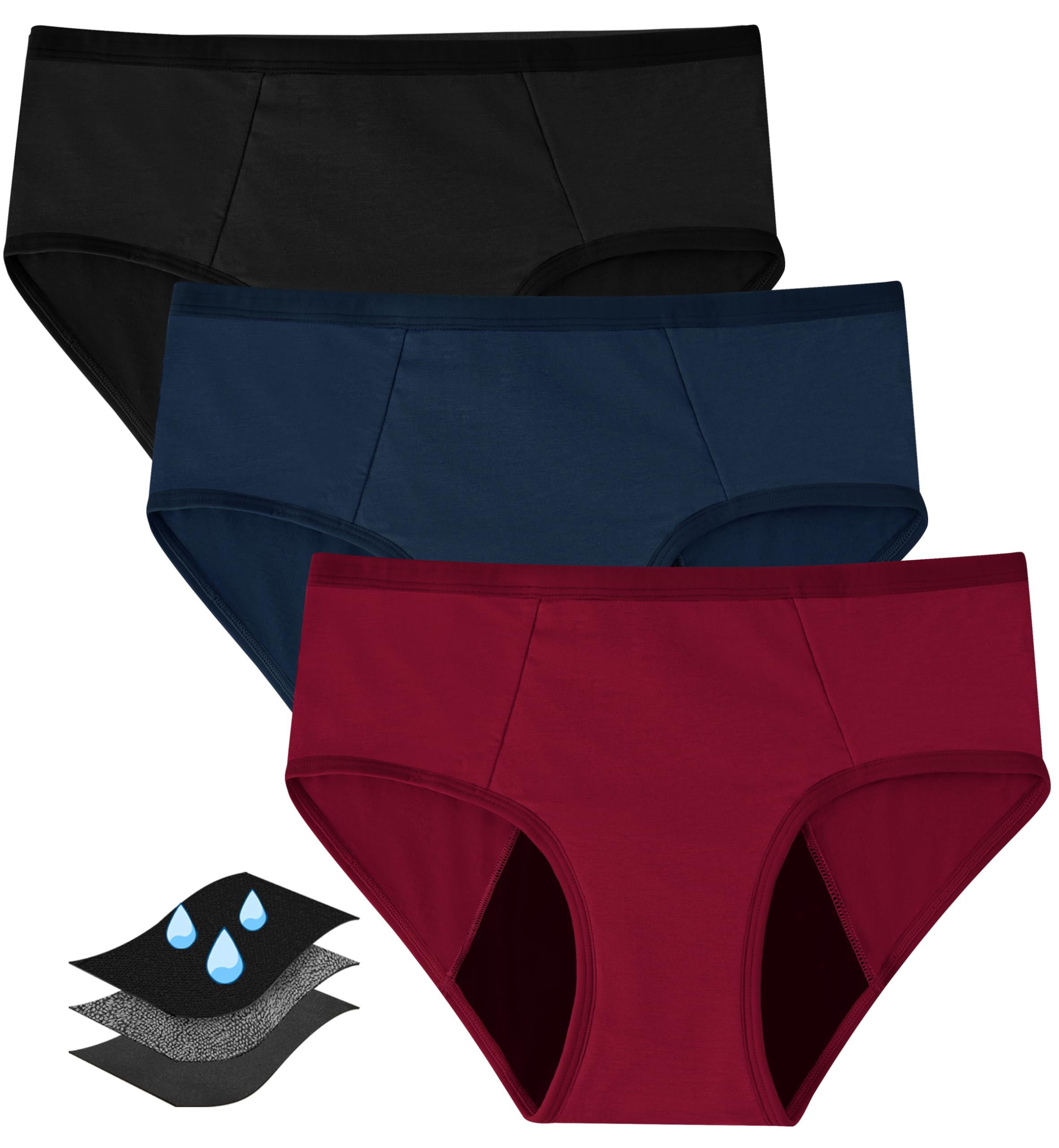 Women's Period Underwear, Leakproof 2.0 Menstrual Hipster Brief Panties
