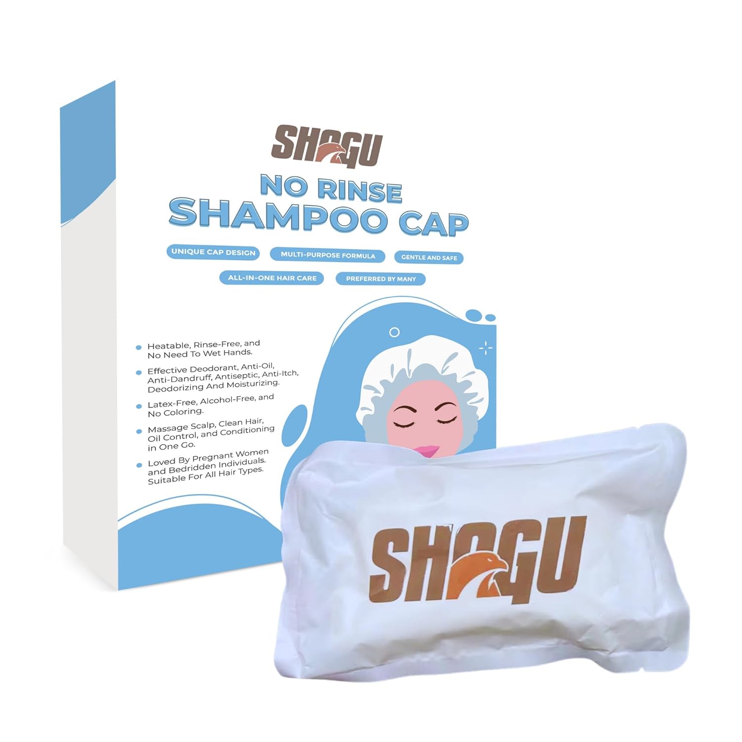 No Water Rinse Free Shampoo Cap. Hassle Free Hair Washing