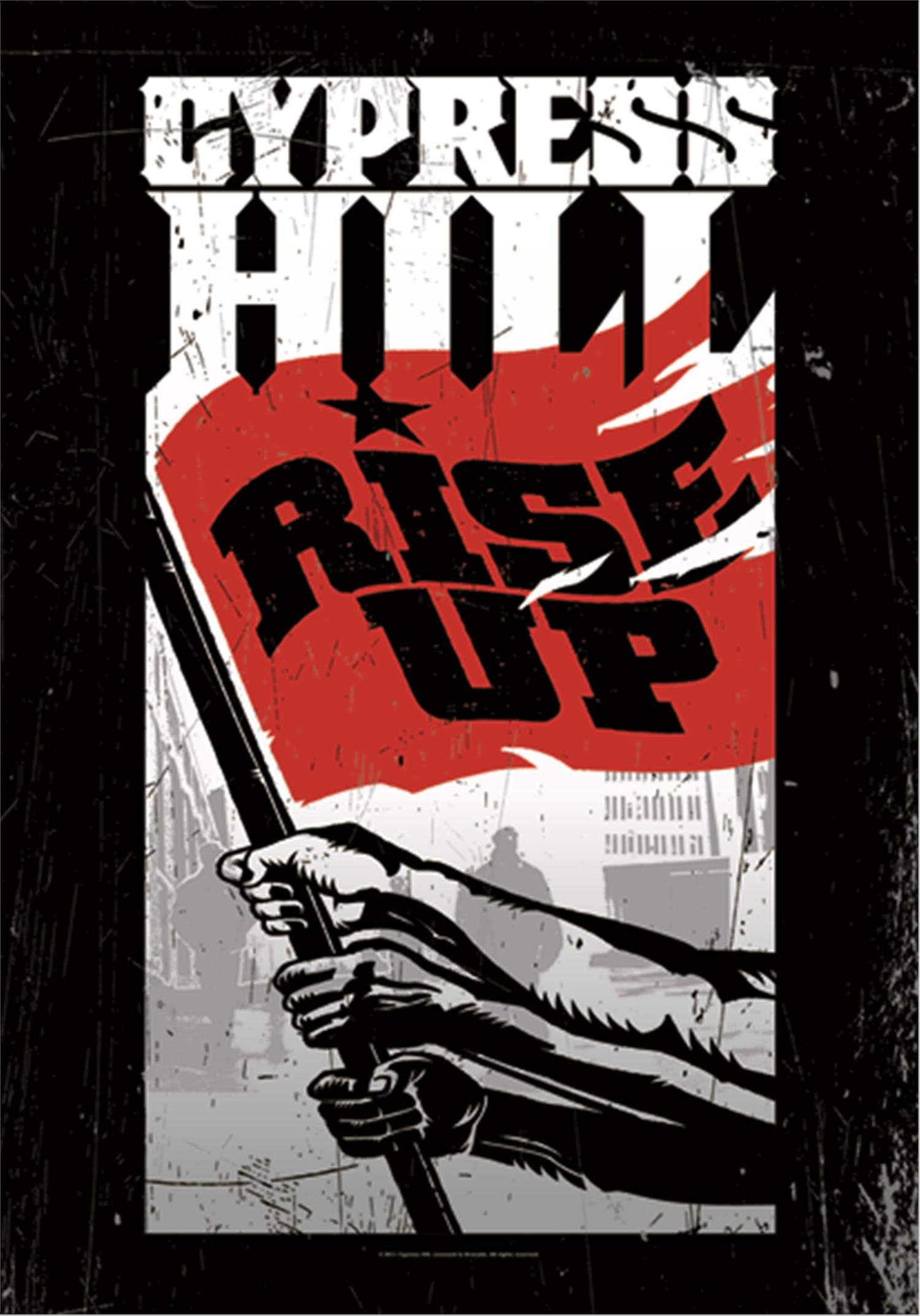 Heart Rock Original Cypress Hill Rise Up Flag, Fabric, Multicoloured, 110 x 75 x 0.1 cm