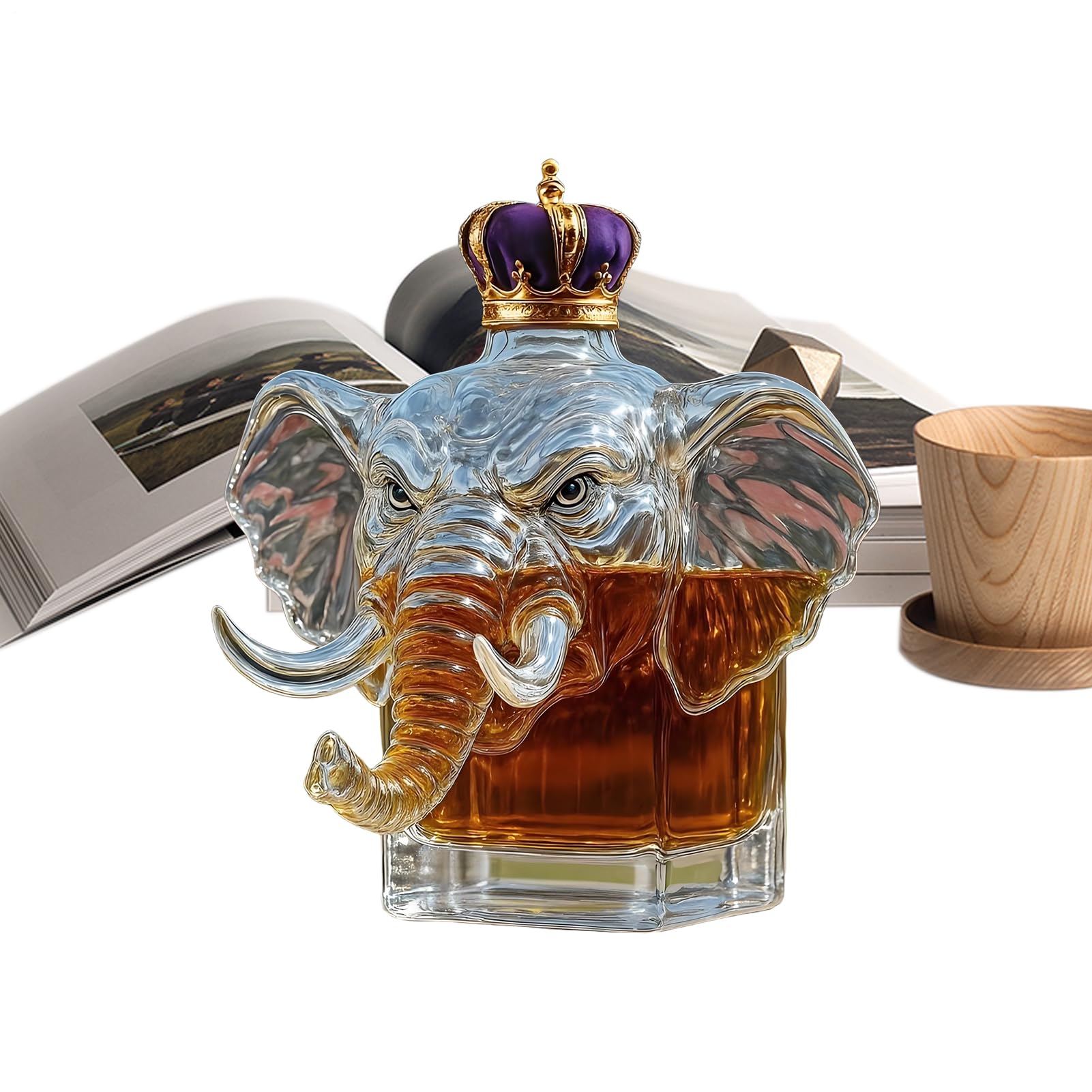 Carafe à whisky éléphant en verre pour remplacer vos flacons ternes