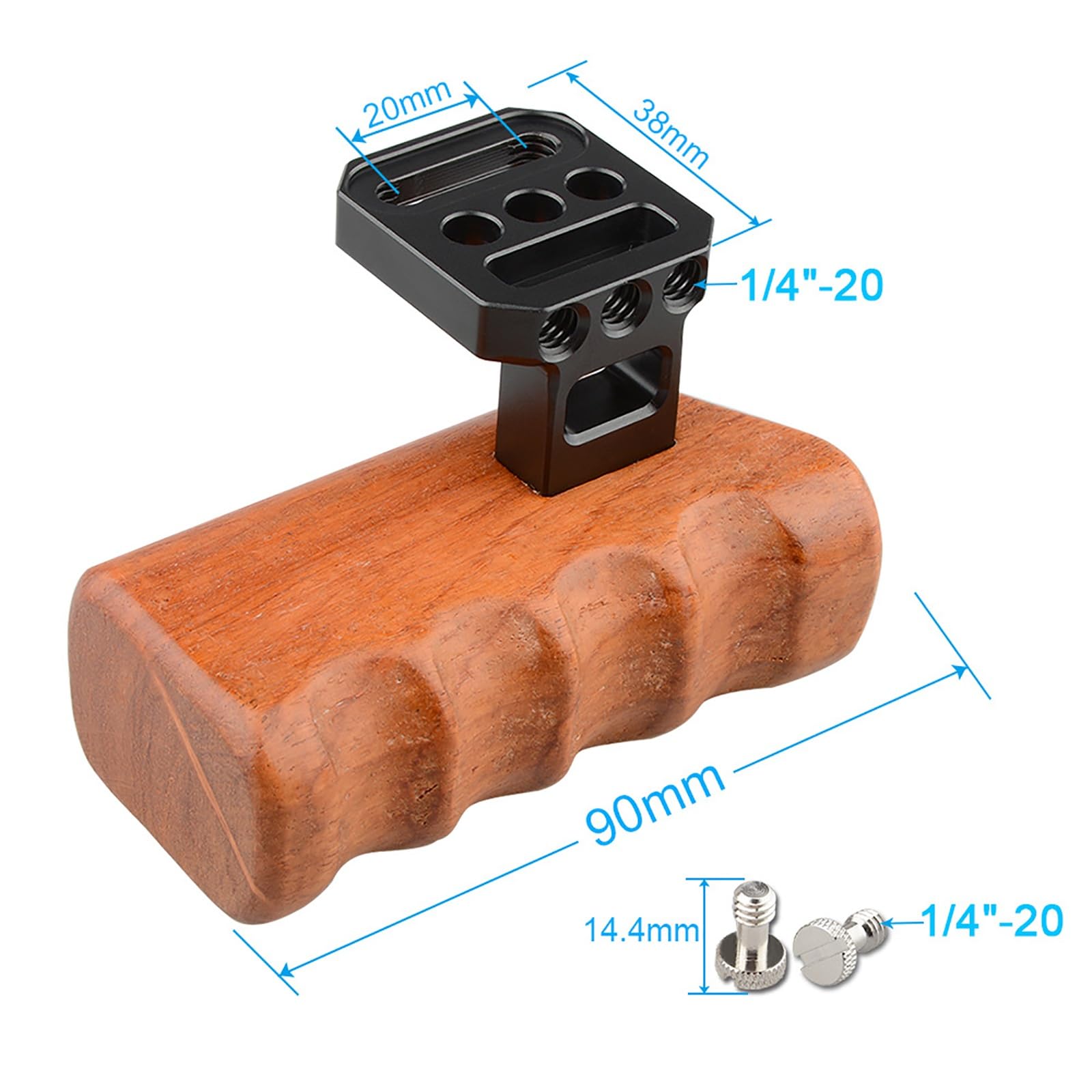 Mango de Cámara Par de empuñaduras Madera for cámara, Mango conejera para Uso Diario