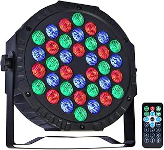 Par Licht Bühnenlicht, 36 LED RGB Partylicht Strahler Discolicht DMX Scheinwerfer mit Fernbedienung 4Modi Light für Bar, Bühnen, Party, DJ, Halloween, Weihnachten