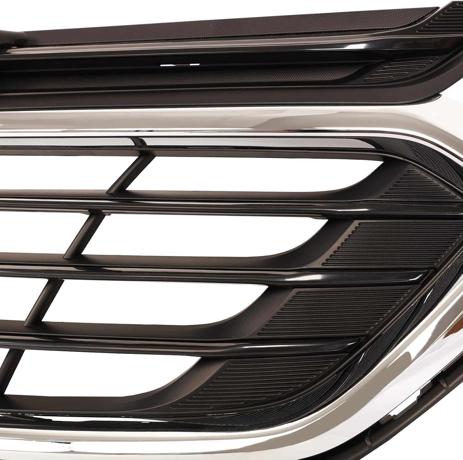 PENSUN Front Bumper Grille Upper Grill w/Chrome Trim Fit for 2018-2021 Chevrolet Equinox