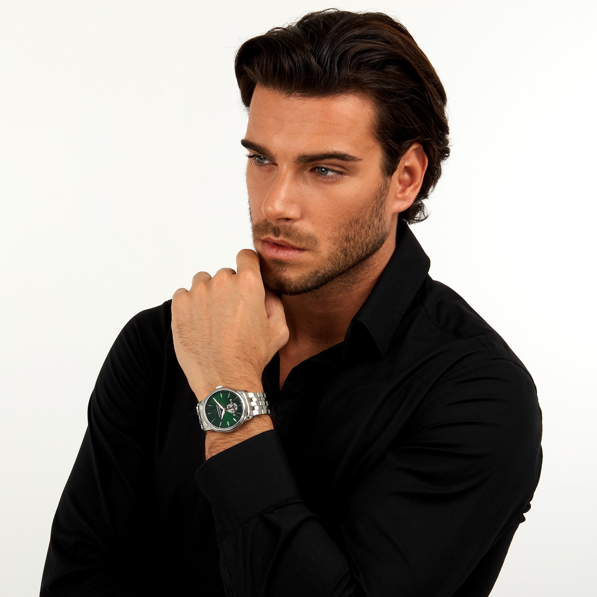 LUCIEN ROCHAT Orologio Uomo, Automatico, Analogico, Cinturino in Acciaio, Collezione Iconic Special Pack con Cinturino in Pelle - R0423116005