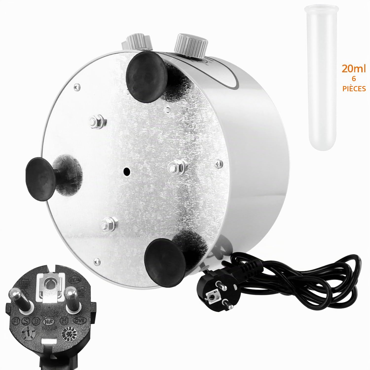 QWORK® Centrifugeuse de Laboratoire Capacité 6 * 20ml - 4000 tr/min Rotor en Alliage d'Aluminium - Minuterie 0-60mins