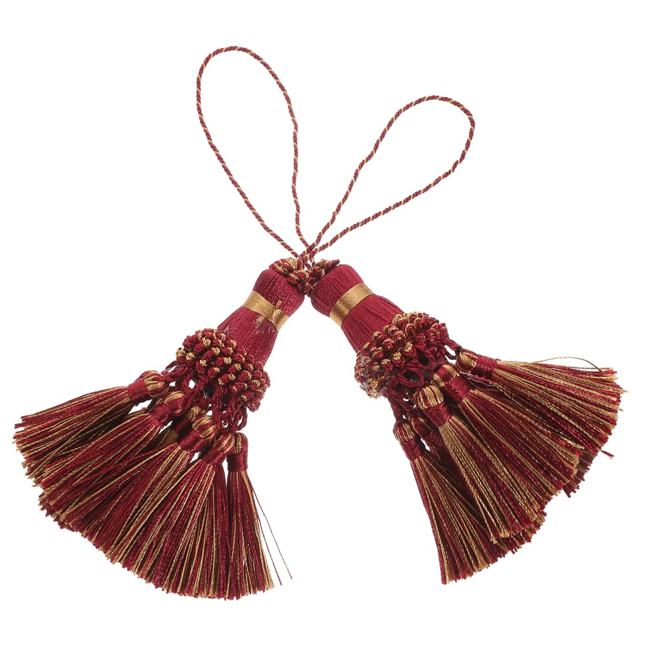 jojofuny 2 Piezas Borlas Decorativas Rojas para Cortinas 20cm Colgantes De Borla para Manualidades Y DecoracióN del Hogar Accesorios para Puertas Y Muebles