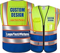 Vista 24 de BeautyWill Chaleco de Seguridad con Logo Personalizado Clase 2 Chaleco Reflectante de Alta Visibilidad Chaleco de Construcción Transpirable