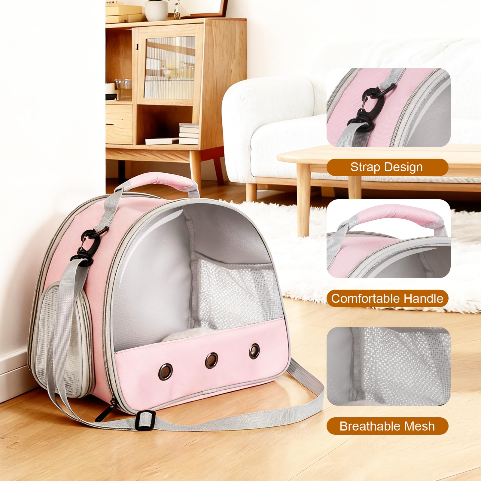 Meerschweinchen-Tragerucksack und Laufstall mit Deckel, atmungsaktiver Haustier-Laufstall, Pop-Open-Übungszaun, tragbarer Kleintierkäfig für Kaninchen, Chinchillas, Eichhörnchen, Eidechse